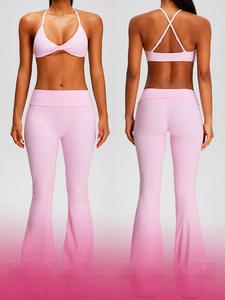 Top Deportivo de Yoga Ajustado, Sujetador Deportivo a Prueba de Impactos, Ropa Interior para Pilates y Running, Tela Ultrasuave, Transpirable, con Gran Soporte para Mujer - Product Image 5
