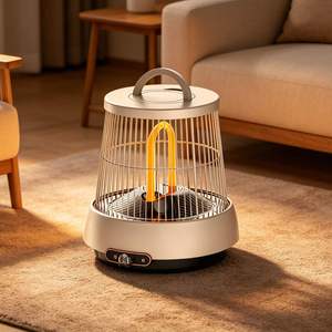 Chauffe-cage à oiseaux portable en tube de carbone 300/600W 360 °   Chauffage polyvalent avec protection contre le renversement, chauffage silencieux pour la maison et le bureau - Product Image 6