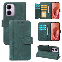 Étui de téléphone en cuir PU magnétique antichoc pour Redmi 15A A7 Pro Note 15 Pro+ 15 4G 5G A3 Pro A4 A5 avec porte-cartes