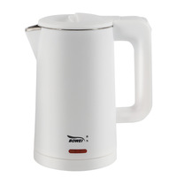 Bouilloire électrique en acier inoxydable à double paroi de 1.0 litres et 1000W pour hôtel
