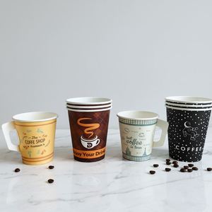 7oz Wholesale High Quality Food Grade Disposable Takeaway Coffee Paper Cups for Tea Hot Drink with Lids - Product Image 4