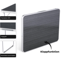 Table pliante de camping en alliage d'aluminium avec fonction de pliage, durable, avec poignée, design moderne pour une utilisation en extérieur et en cuisine