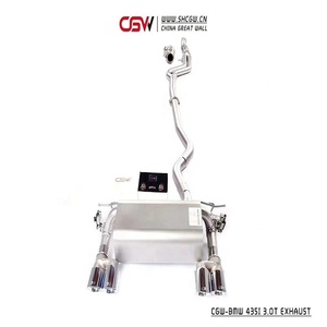 Bán buôn kép xả lời khuyên âm thanh Muffler ống xả với cử chỉ van điều khiển cho BMW 435i N55 3.0T đầy đủ hệ thống M4 phong cách - Product Image 1