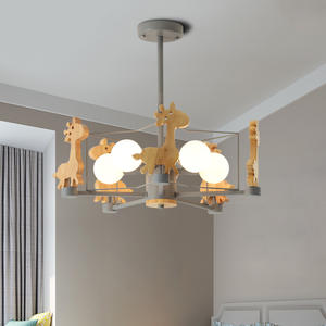 Lustres créatifs <span class=keywords><strong>en</strong></span> <span class=keywords><strong>bois</strong></span> <span class=keywords><strong>de</strong></span> <span class=keywords><strong>cerf</strong></span> boule ronde lampes suspendues au plafond restaurant moderne salon chambre lampes suspendues à LED - Product Image 4