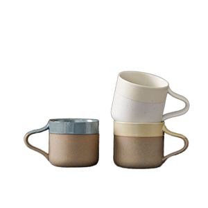 Mug en céramique émaillée moderne avec logo gravé personnalisé, poignée unique, pour thé, café, eau, cadeaux d'affaires, compatible micro-ondes et lave-vaisselle - Product Image 1