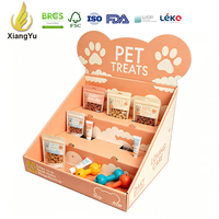 Présentoir de Comptoir Portable Personnalisé en Carton Ondulé Gradué Imprimé pour Friandises pour Chiens, Récompenses pour Animaux, Vente au Détail d'Articles pour Animaux