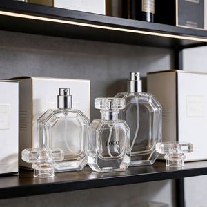 Custom Low MOQ Clear Glass Perfume Bottles 30ml 50ml 100ml Press <b>Pump</b> Refillable Spray Atomizers for Cosmetic Brands - Product Image 3