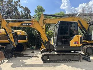 En excellent état, stock disponible pour l'exportation mondiale : Mini-excavatrice sur chenilles d'occasion Sany SY55U 5,5 tonnes, modèle original, livraison immédiate. - Product Image 5
