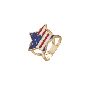 Anillo con Estrella de la Bandera Americana, Joyería de Aleación, Accesorio para Fiestas - Product Image 5
