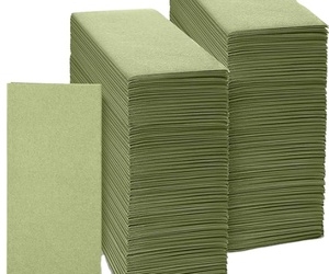 Serviettes <span class=keywords><strong>en</strong></span> <span class=keywords><strong>papier</strong></span> jetables vertes Serviettes <span class=keywords><strong>en</strong></span> <span class=keywords><strong>papier</strong></span> pour invités pour salle de bain, fête de mariage, 16x16'' - Product Image 1