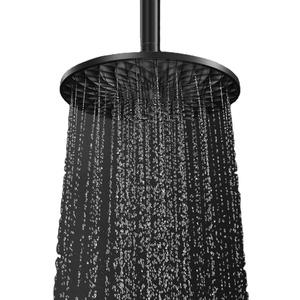 Haute Pression Pomme <span class=keywords><strong>De</strong></span> <span class=keywords><strong>Douche</strong></span> Ronde 10 Pouces Grand Pommeaux <span class=keywords><strong>de</strong></span> <span class=keywords><strong>Douche</strong></span> En Plastique Pommeau <span class=keywords><strong>De</strong></span> <span class=keywords><strong>Douche</strong></span> <span class=keywords><strong>Noir</strong></span> - Product Image 1
