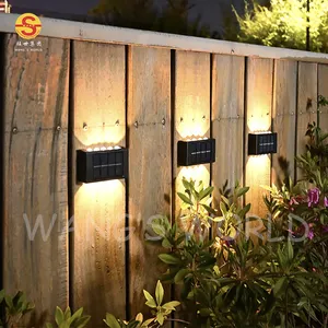 Zonne-Energie Hek Licht Outdoor Led Zonne-Energie Tuinverlichting Waterdichte Lichtgevende Wandlamp