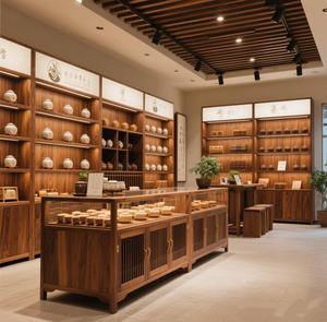 Mới phong cách Trung Quốc phòng trà CURIO Tủ tre trà hiển thị tủ trà đặt Trà Tách giá đa kho báu tủ văn phòng Tủ Sách - Product Image 3