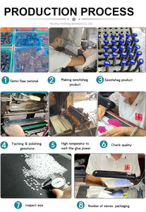 Yinzheng พลอยสังเคราะห์สีเขียวทัวร์มาลีน6x8มม. 7x9มม. หลากสีอัญมณีหลวมสำหรับทำเครื่องประดับ - Product Image 3