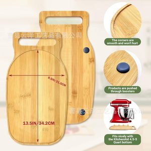 Wooden blender <b>sliding</b> mat, kitchen countertop <b>small</b> appliance moving mat, wooden coffee machine blender <b>sliding</b> tray - Product Image 4
