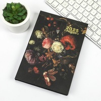 2025 A5 Carnet Commerce Extérieur 100 Cuir PU Plan Quotidien Calendrier Agenda Agenda Transfrontalier Espagnol Logo-Réglable Caractéristiques