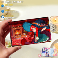 Support d'art animé en acrylique avec perles flottantes liquides personnalisées pour affichage visuel et utilisation sur bureau