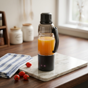Mixeur portable pas cher à piles, 6 lames, rechargeable par USB, bouteille <span class=keywords><strong>shaker</strong></span> noire, tasse électrique, presse-agrumes - Product Image 4