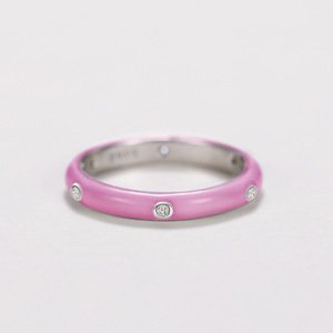 Anelli alla Moda F1725 Unisex con Zirconia Cubica Colorata e Incastonatura a Pavé, Gioielli da Regalo - Product Image 2