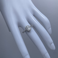 Bague de mode certifiée GRA en gros, bague ajustable en argent sterling S925 avec moissanite couleur D en forme d'œuf de pigeon pour femme