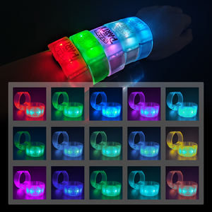 Ucuz Led düğme kontrolü yanıp sönen bileklik bilezik yanar 15 renk LED bileklik - Product Image 4