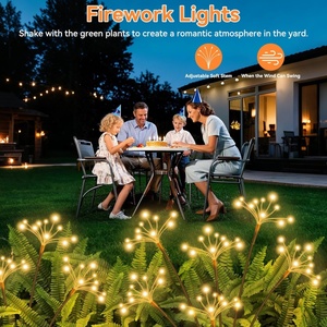 Lámpara LED Solar para <span class=keywords><strong>Jardín</strong></span>, Exterior, Impermeable IP65, Luz Blanca Cálida, Cable de Cobre, Efecto Fuegos Artificiales, Ángulo de Haz de 360°, Control por Botón, Regulable, Alta Potencia - Product Image 5