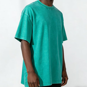 T-shirt pour <span class=keywords><strong>homme</strong></span> avec logo OEM personnalisé, <span class=keywords><strong>taille</strong></span> et couleur au choix, style streetwear, délavé à l'acide, manches courtes, confortable, prix d'usine en gros, vintage - Product Image 5