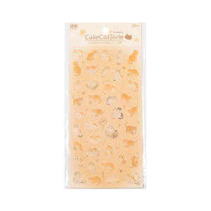 2 Pegatinas por Paquete, Serie Fluffy Gathering, Diseño de Gato Adorable, Pegatinas de Papel Impermeables, Recortadas, Brillantes, Decorativas para <span class=keywords><strong>Teléfono</strong></span> - Product Image 5