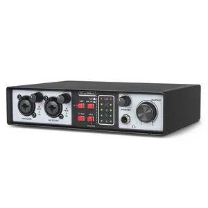 공장 가격 전문 36bit 384kHz 오디오 인터페이스 USB 사운드 카드 녹음 음악 스튜디오