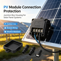 Boîtier moulé par injection sur mesure OEM pour boîtier de jonction solaire photovoltaïque, boîte de connexion photovoltaïque, outillage plastique, moule classe 102