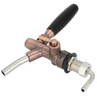 Robinet de brassage artisanal réglable 2-en-1 avec contrôle du débit, finition chromée, filetage G5/8