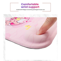Tapis de souris en gel de silicone avec repose-poignet, imprimé dessin animé mignon, confort ergonomique pour le bureau, le jeu, l'ordinateur portable et le bureau