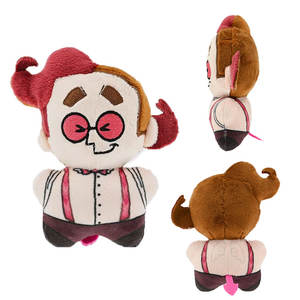Jouets en peluche personnalisés à faible MOQ, figurines en peluche avec lunettes roses et bretelles, poupée miniature de 10 cm, pendentif en peluche à suspendre - Product Image 4