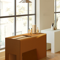 I406 Table pliante décorative multicolore pour exposition, centre commercial, table mobile