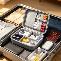 SIYOUCASE Nouvelle trousse de rangement pour insuline en EVA grande capacité pour tous les fournitures de diabète, trousse de voyage modulable pour soins du diabète