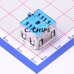 907-412A1051Y10210 USB Connector Through hole Component (THT) Connector Type-A USB 2.0 Female Through Hole - Product Image 2