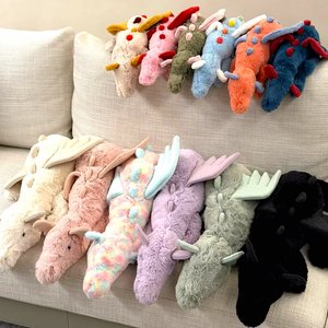 Peluche Dragon des Neiges Arc-en-ciel Sky Dragon Populaire sur Internet, Rembourrage Coton PP, 31-50cm, Cadeau Coussin Amusant - Product Image 2