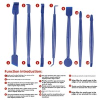 Outil de scellement des bords de vitres de voiture, ensemble de 10 pièces en PP, bande de remplissage des interstices, application avec raclettes et grattoir en plastique