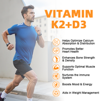 OEM HALAL Vitamine D3 K2 Goutte Liquide Magnésium Calcium Os Santé Immunitaire Suppléments 50000iu Gouttes de Vitamine D3 K2