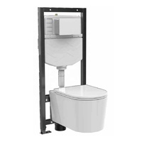 Cadre en métal solide Système de toilettes pour salle de bains Réservoir d'eau HDPE à double chasse d'eau