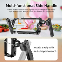 Rig Cage Stabilizer Smartphone dengan Kit Rig Profesional dan 2 Pegangan untuk Pembuatan Film dan Vlogging Genggam untuk Ip 15 16 17