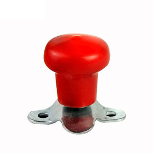 Vente flash - Bouton de commande du volant en PVC rouge personnalisé avec logo JD DEERE 40005R, modèle universel pour voiture - Product Image 1