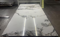 Feuille de PVC multi-usages effet marbre UV pour panneau mural, décoration de meubles
