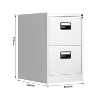 Armoire de rangement métallique verrouillable anti-corrosion à tiroirs, haute capacité, gain de place, pour documents, outils et fournitures de bureau