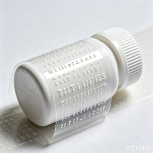Transparent PET Round Braille <b>Label</b> Embossed Tactile Overlay for Medicine <b>Packaging</b> - Product Image 6