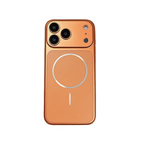 Coque de protection magnétique mate avec grande fenêtre pour objectif, compatible iPhone 18 Pro Max, iPhone 17, 16, 15, 14, 13