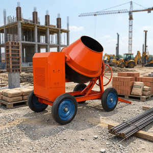 Mezcladora de Concreto Portátil de Alta Resistencia con Ruedas, Motor Eléctrico/Diésel de 5HP, 10M/H de Alta Eficiencia, Color Naranja, 1 Año de Garantía - Product Image 4