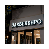 Enseigne extérieure en lettres 3D, étanche, avec éclairage LED, enseigne publicitaire personnalisée, devanture de magasin de barbier, enseigne lumineuse LED pour entreprise