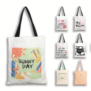 Sacs à main en coton personnalisés pour femmes, vente directe d'usine OEM, sacs fourre-tout en toile - Product Image 1