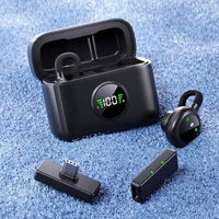 Microphone Lavalier Sans Fil Double 2.4G avec Réduction de Bruit Type C pour iPhone/Android/PC - Diffusion en Direct Professionnelle en Extérieur